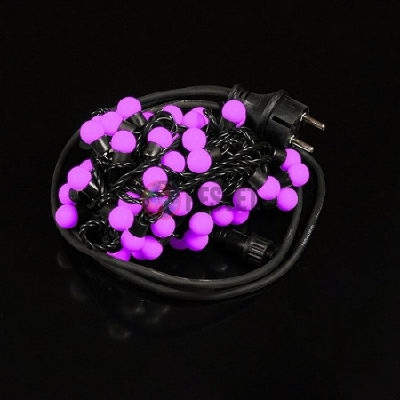 Светодиодная гирлянда Мультишарики, 10м, цвет розовый