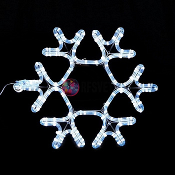 Световая фигура. Светодиодная "Снежинка", 40*40см, белая