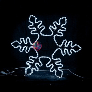 Световая фигура. Светодиодная "Снежинка" белая, 75*75см