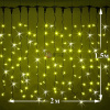 Светодиодный дождь (LED Плей Лайт), 2*1.5 м, желтый, мерцающий