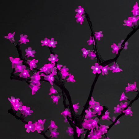 Световой LED Куст вишня 0,8 *0,8 м. 96 диодов, цвет розовый
