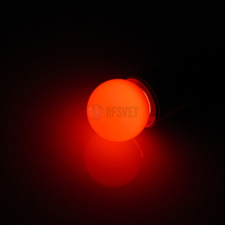 LED Лампа Е27,цвет:красный,5 диодов D45мм, н/з