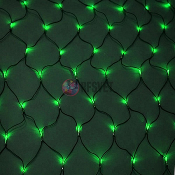 Световая сеть (LED Нет Лайт), 2*1м, зеленая