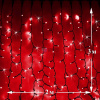Светодиодный дождь (LED Плей Лайт), 2*3 м, красный, мерцающий