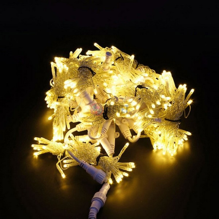 Светодиодный дождь (LED Плей Лайт), 2*1.5 м, желтый, мерцающий