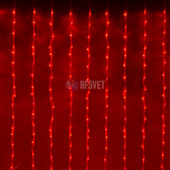 Световой дождь 2,4х3,6м, красный