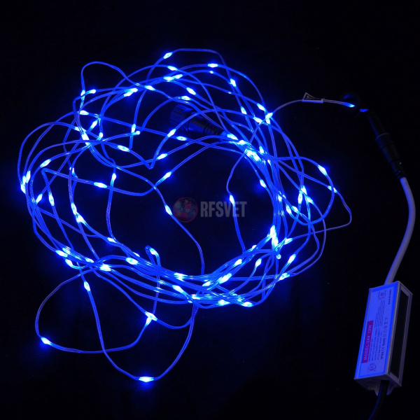 Гирдянда-нить, светодиодная, 24в, цвет синий