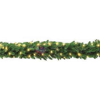 Гирлянда "Еловый шлейф"мерцающий со светодиодами теплый белый 2,7 м