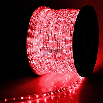 Дюралайт светодиодный трехжильный (чейзинг), 13 мм, красный