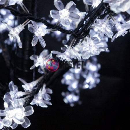 Световое дерево «Сакура», диаметр 1.5 м, высота 1.9 м, 864 лепестка, белое