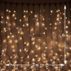 Светодиодный дождь (LED Плей Лайт), 2*6 м, теплый белый, мерцающий