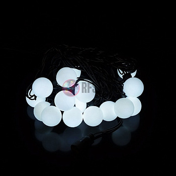 Светодиодная гирлянда БЕЛЫЕ Мультишарики Большие, 5м