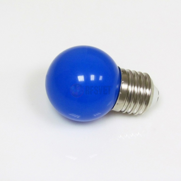 LED Лампа Е27, цвет: синий, 5 диодов D45мм, н/з